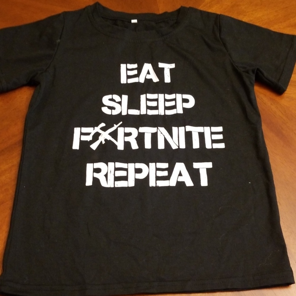 Eat sleep fornite repeat kids tee shirt J313:5:10